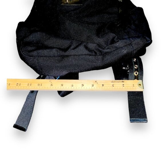 Giuseppe Zanotti Randy Technical Black + Silver Leather + Canvas Bag Backpack - Picture 5 of 16